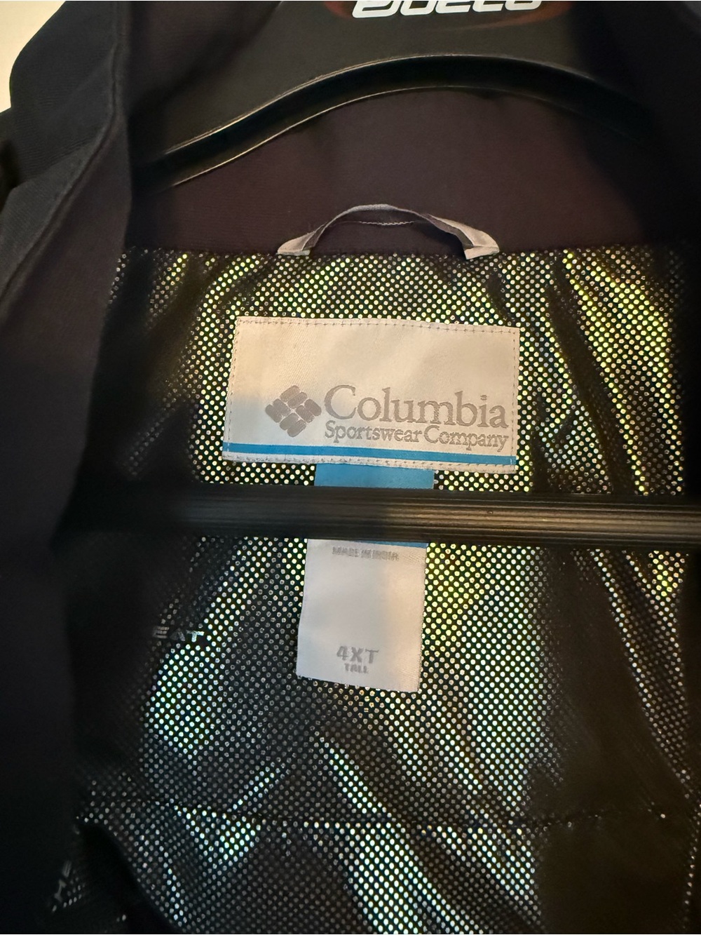 Columbia Men's Dark Gray Hooded Raincoat - Picture 3 of 6